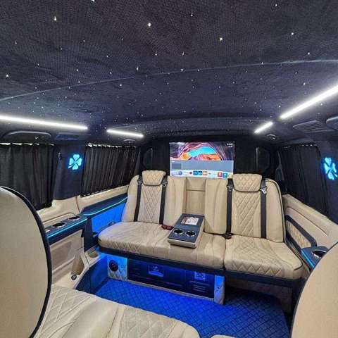 VIP cabin with wide seats
